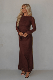 Booker Maxi Dress-Chocolate