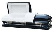 Camelot Blue Casket with White Interior