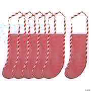12 Bulk 50 Pc. Red Mesh Plastic Christmas Stockings with Carry Strap