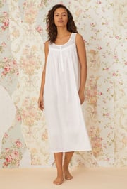 Lace Daydream "Eileen" White Cotton Ballet Nightgown