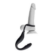 The Wrangler Vibrating Cock Ring, and Butt Plug with Remote - Black
