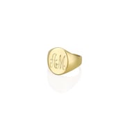 LANA OVAL 2-LETTER MONOGRAM SIGNET RING