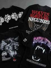 Men's T-Shirts Designer DTG Graphic Print Ts Wolves Gym CBUM Womens T-shirt Wolf Sport Tops H250106