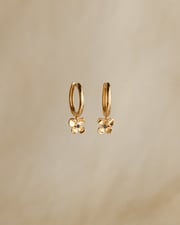Midnight Blossom Charm Hoops