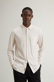Shirt in Pure Cotton Jersey - Men - White