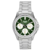 Casio Enticer Analog Stainless Steel Green Dial Quartz MTP-1375D-3 Men's Watch