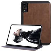 Für ZTE nubia RedMagic Astra Stoßfeste Hülle aus PU-Leder mit Ständer - Braun
