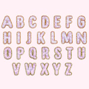 Floral Glitter Letter Patch