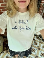 "i didn't vote for him" Women's T Shirt