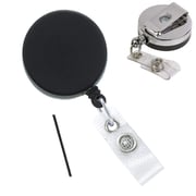 Black Chrome Heavy Duty Badge Reel with Belt Clip (2120-3300)