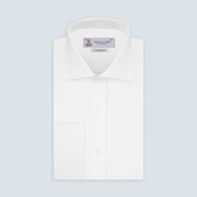 Tailored Fit White Marcella Front Shirt with Kent Collar and Double Cuffs