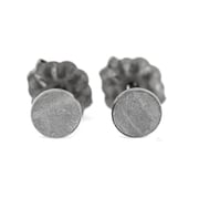 Tiny Titanium and Meteorite Stud Earrings