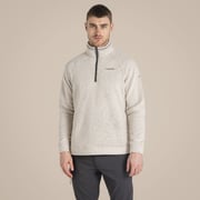 Herren Karlton Fleece mit halbem Reißverschluss Ecru