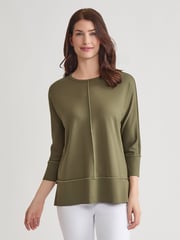 Plus Seam Detail Dolman Tunic, Serenity Knit