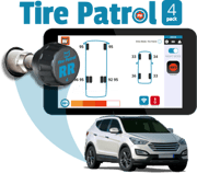 Tire Patrol: Tire Pressure Sensor 4-pk for Towed Vehicles and Trailers