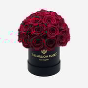 Basic Black Superdome Box | Burgundy Roses