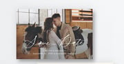 Gilded Hydrangea Save the Date Postcards