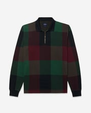 Buffalo Plaid Zip Polo