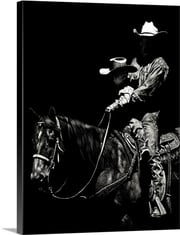 Scratchboard Rodeo II Stretched Canvas Print