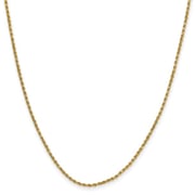 Diamond-Cut Rope 14k Yellow Gold Chain Necklace 2mm