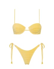 MALA - MACA Yellow Velvet Balconette Bikini Set