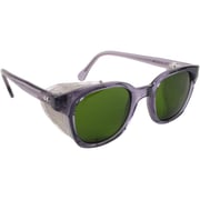 Bouton Traditional Safety Glasses Gray Frame Wire Mesh Side Shields IR 3.0 Lens