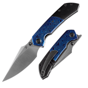 KANSEPT Fenrir Flipper/Thumb Hole Knife Titanium + Timascus Handle (3.48'' CPM-S35VN Blade) Greg Schob Design-K1034A7