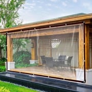 Clear Tarp Waterproof with Grommets, Vinyl Tarps Cover,Transparent Tarpaulin for Outdoor/Camping/Plant/Garden/Chicken Coop/Cat Litter