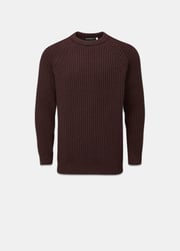 Fisherman Jumper Burgundy