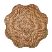 Scalloped Rattan Placemat in Natural