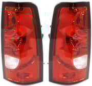 Replacement® 2005 Chevrolet Silverado 1500 Base - Driver and Passenger Sides Tail Lights, with Bulbs, Halogen, Fleetside SET-C730163