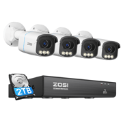 C186A 4K 8 Channel Security System with Full-Color Night + 2TB Hard Drive