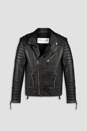 Kay Michaels 2.0 Leather Jacket Gold Hardware Tall (Man)