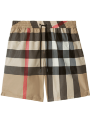 BURBERRY Check Swim Shorts Archive Beige