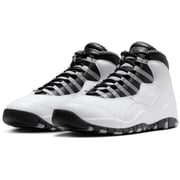 Men's Jordan Brand White Air Jordan 10 Retro Basketball Shoe