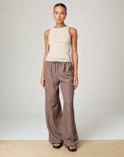 Tie Waist Wide Leg Pants