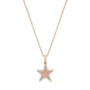 Turquoise and Opal Starfish Pendant