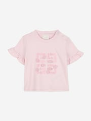 Baby Girls Floral 4G Logo T-Shirt in Pink