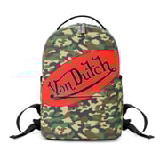 Von Dutch Small Sized Green Camo Backpack