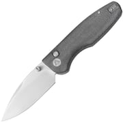 CMB Made Knives Predator V3 Button Lock Black Micarta Folding 14C28N Pocket Knife 19C