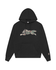 Woodland Camo Running Dog Popover Hood