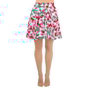 Frenchie Beach Coverup Swim Skater Skirt in Pink Gingham Cherry Girl | Pinup Couture Swim