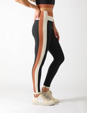 Directional Legging: Black/Oatmilk/Cinnamon