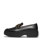 Women's F-Luma Square-Chain Leather Loafers | FitFlop US