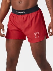 ChicknLegs Men's Red 4" Half Split Shorts