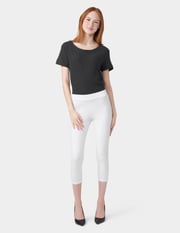 Wide Waistband Blackout Cotton Capri