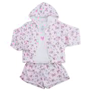 Flowers By Zoe Zip Up Hooded Sweatshirt - Pink Floral