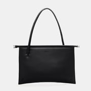 FRIDA FLAT TOTE PEBBLE BLACK