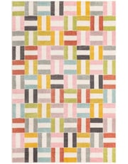 5' 3 x 8' Checkered Whimsy Kids Rug