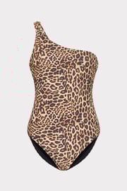 Leopard One Shoulder One Piece